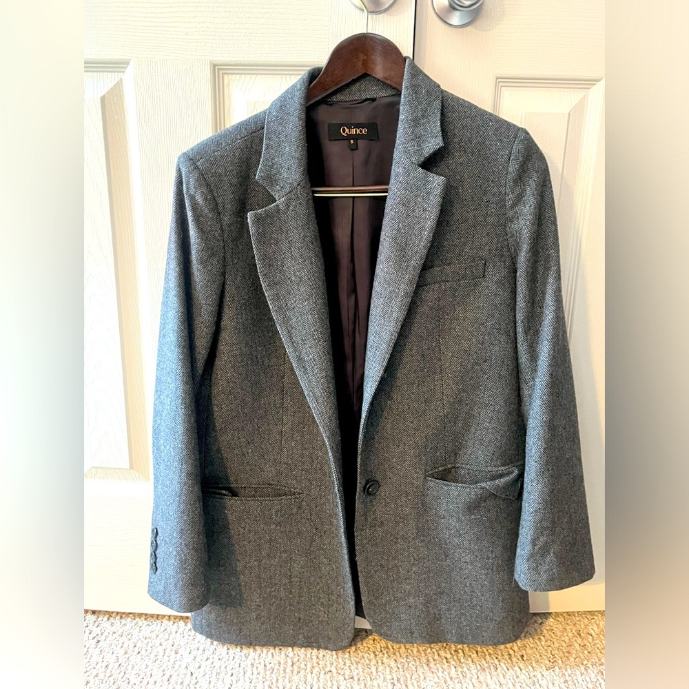 EUC Quince oversized wool blazer